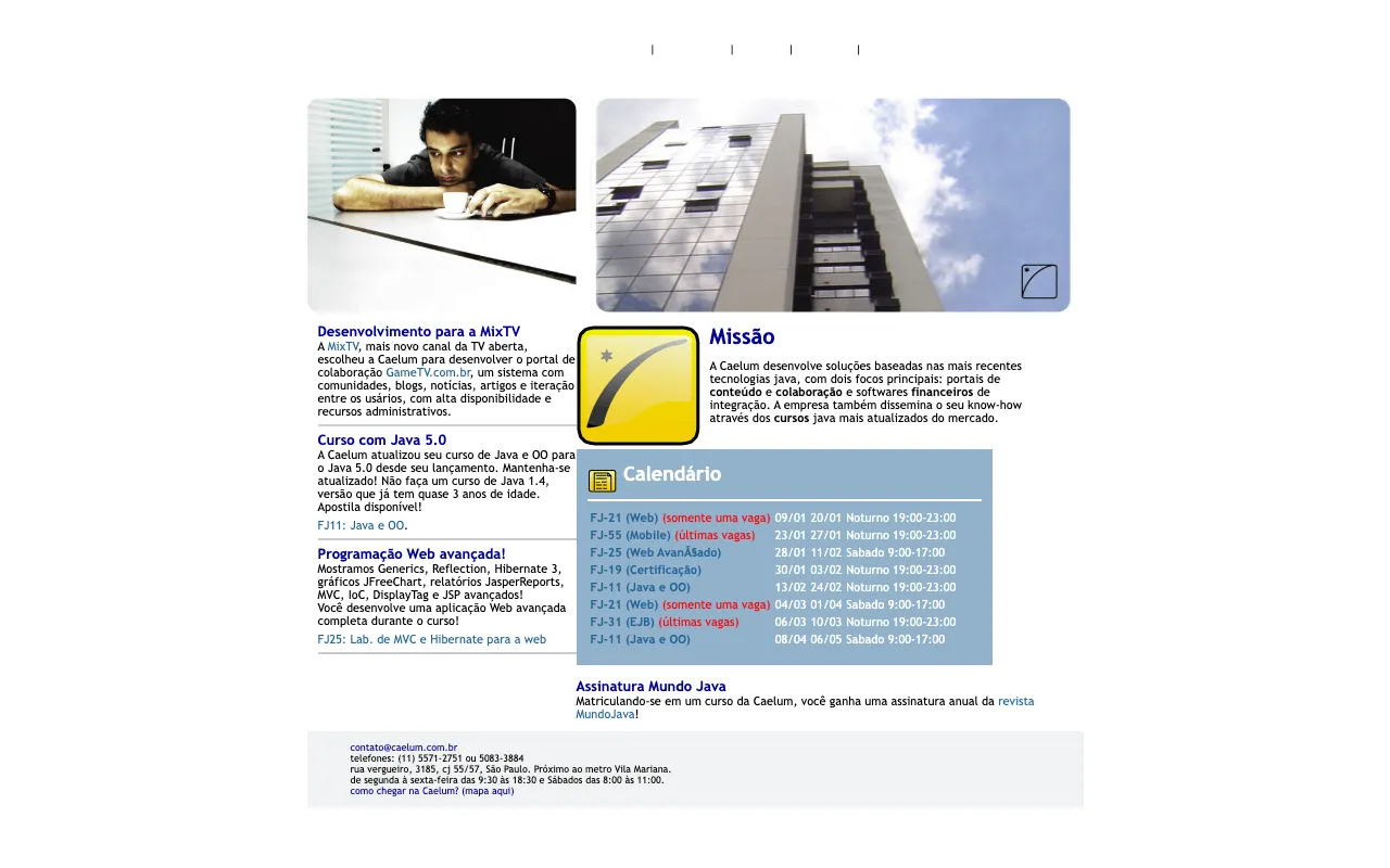 Screenshot de Caelum — Ensino e Inovação