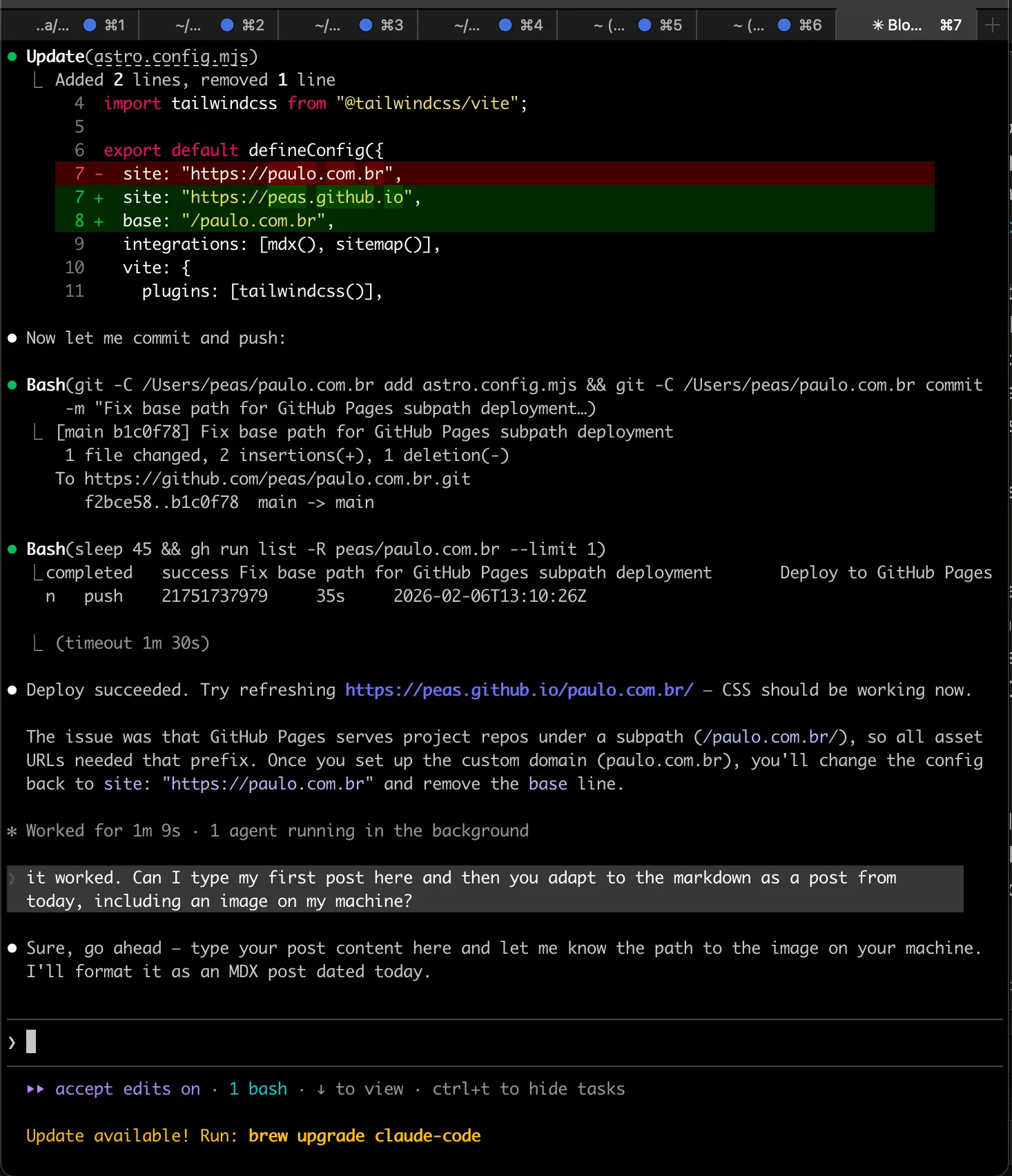 Editando este post no Claude Code