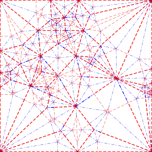 Crease pattern com mountain-valley assignment