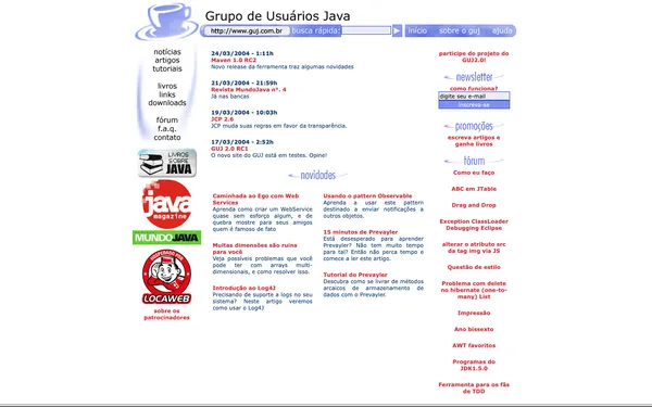 Screenshot de GUJ — Grupo de Usuários Java