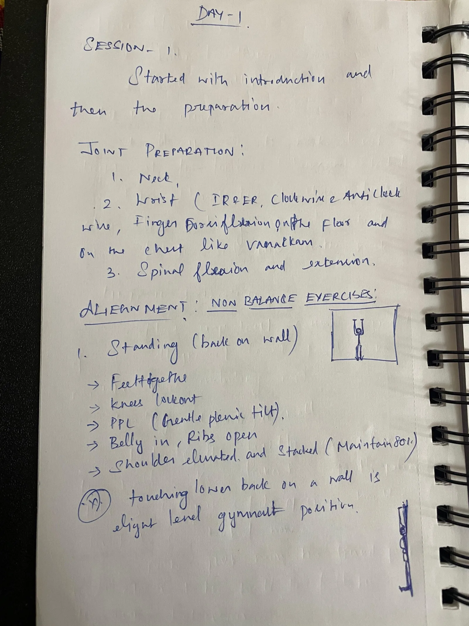 Dinesh's handwritten notes: Day 1 — Session 1