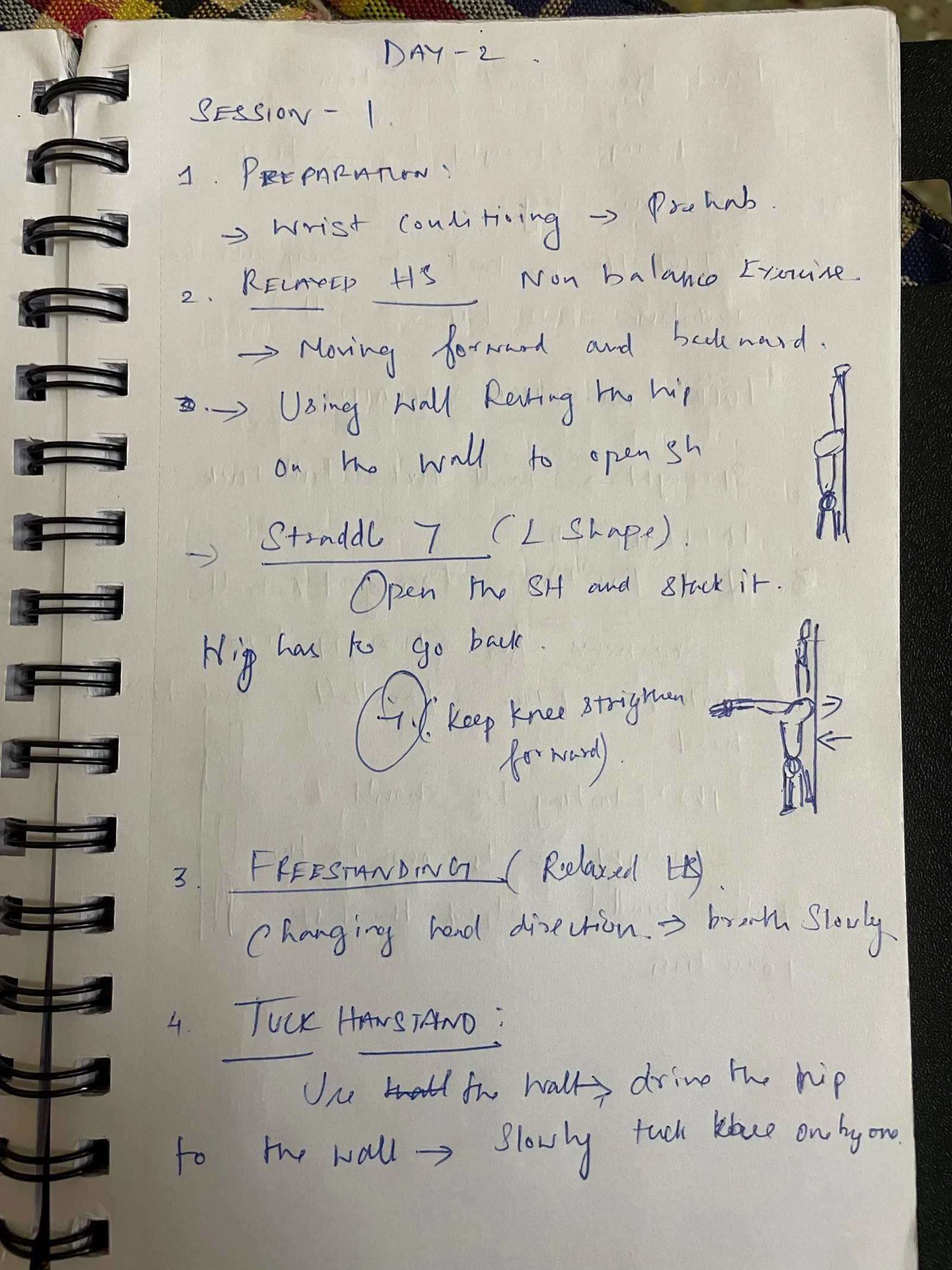 Dinesh's handwritten notes: Day 2 — Session 1