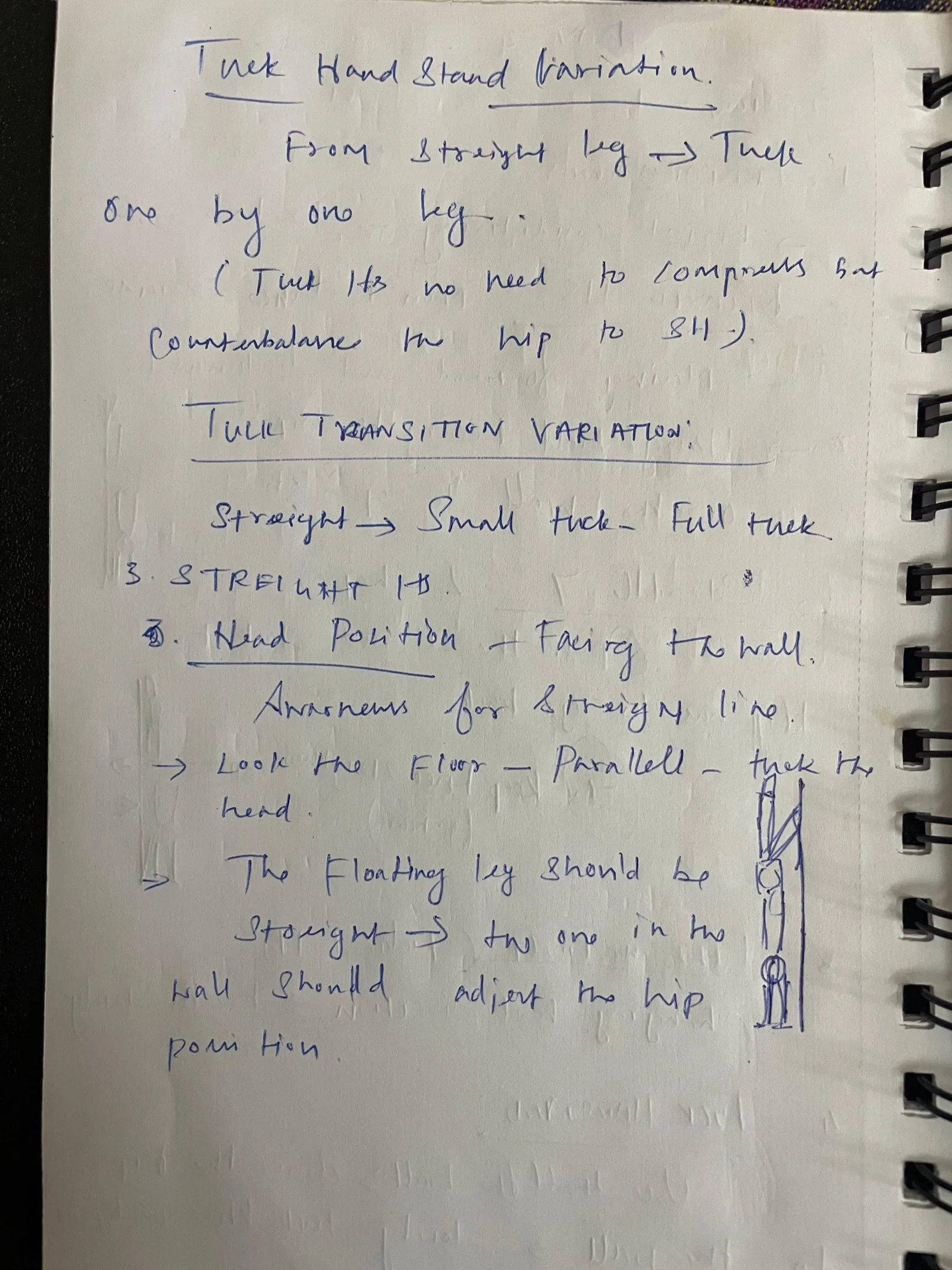 Dinesh's handwritten notes: Day 2 — Tuck HS Variations