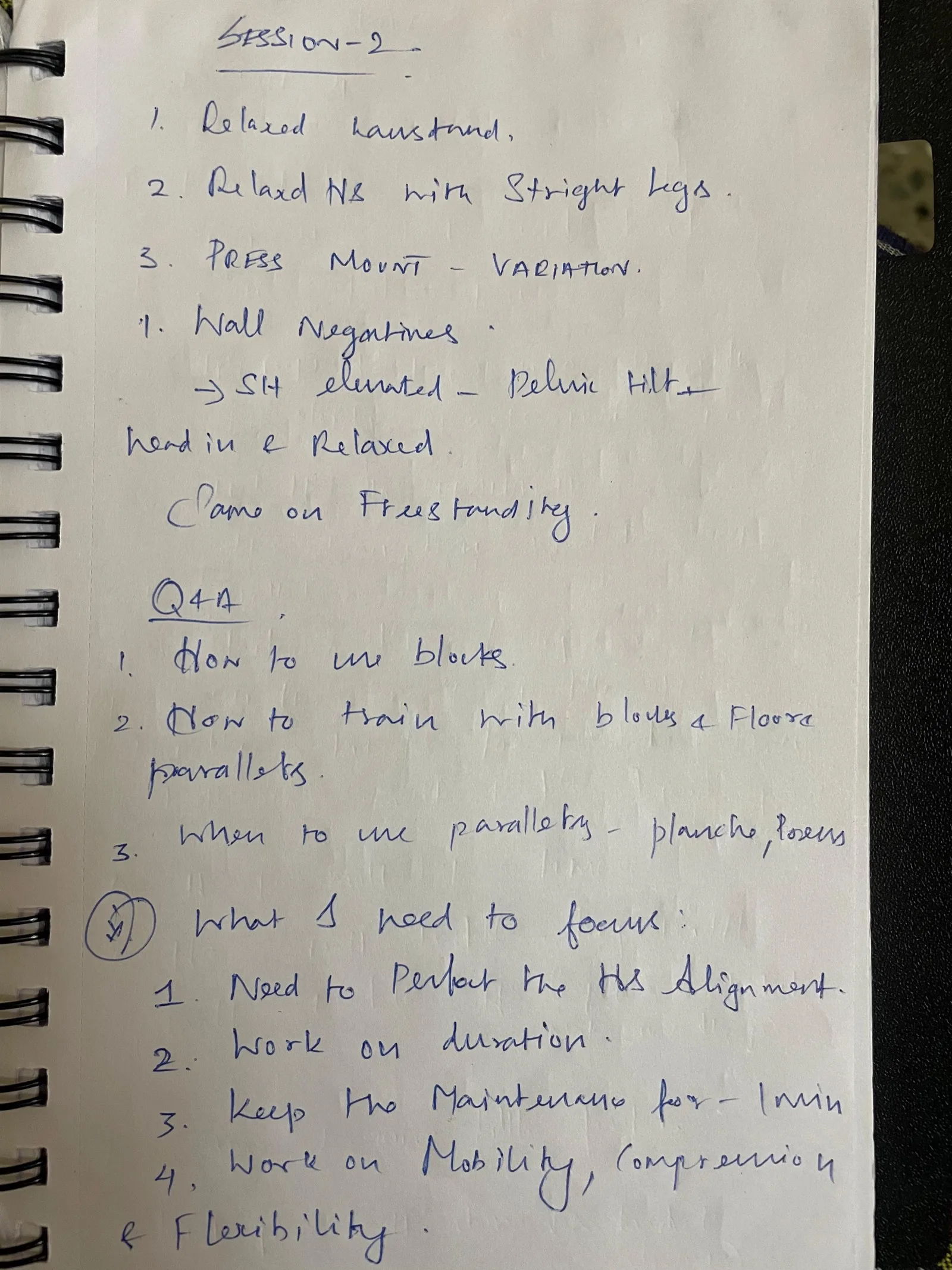 Dinesh's handwritten notes: Day 4 — Session 2 & Q+A